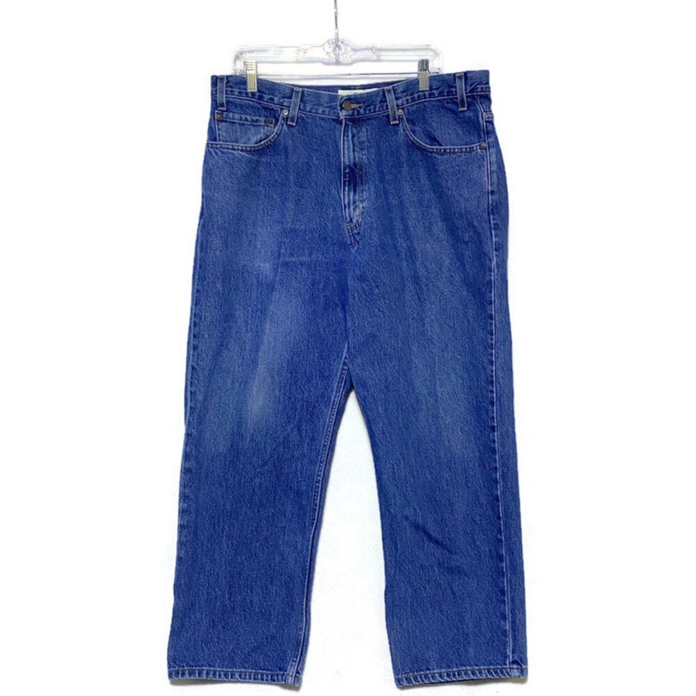 Levi Strauss Signature Men's Blue Jeans Size 38 x 29 Relaxed Fit